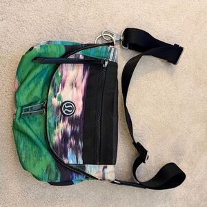 Lululemon Athletica Green and Purple Crossbody Bag